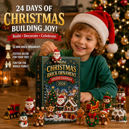 🎅 Last Day to Save 40%🎄24-Day Christmas Advent Calendar – 24 Buildable Ornaments for Kids, Family Fun & Holiday Decor | Devareon®